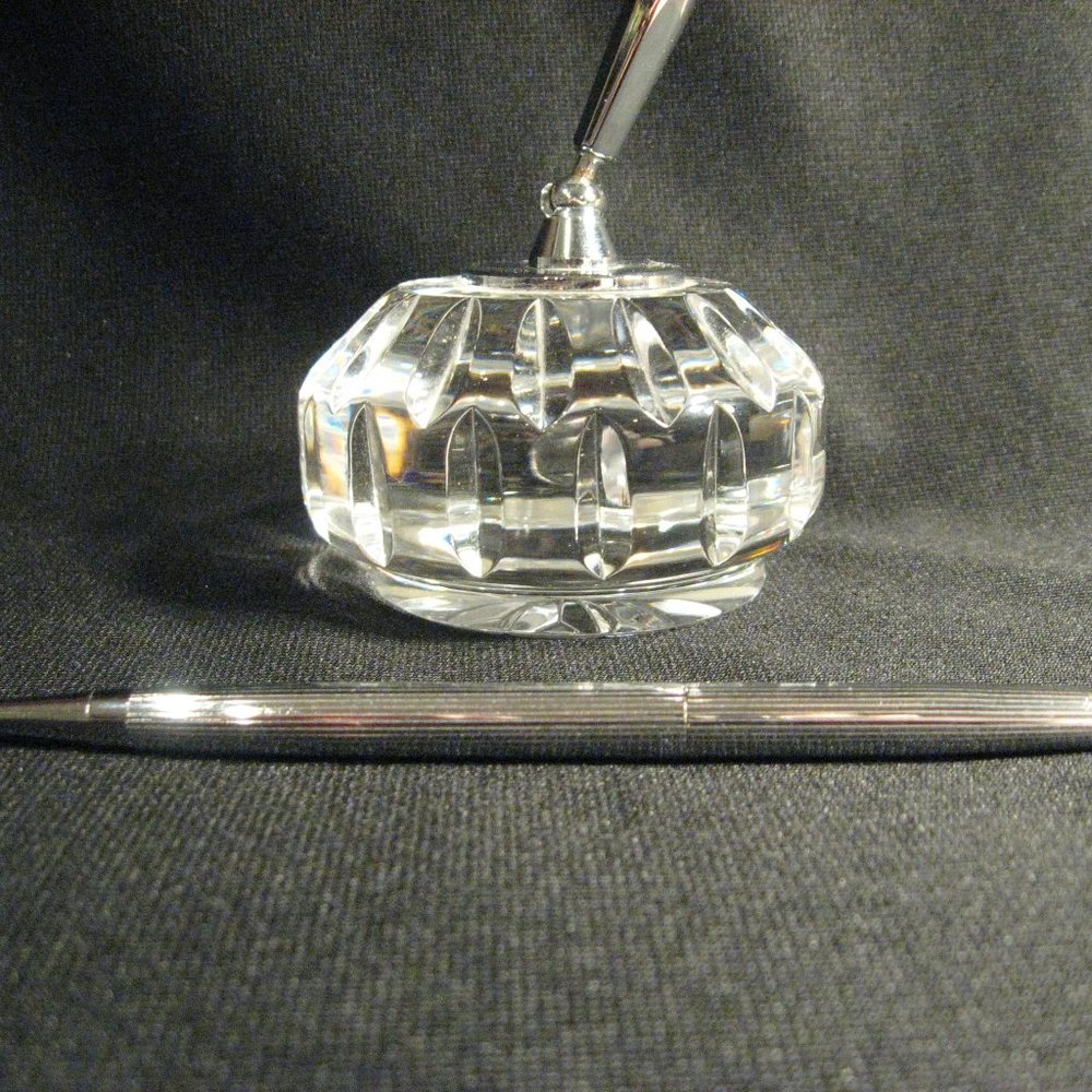 WATERFORD PEN HOLDER WITH CROSS BALLPOINT PEN